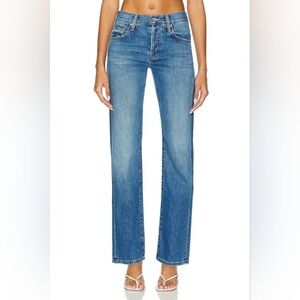 MOTHER The Slider Hover in Heart Throb Wash Mid-Rise Straight Jeans Size 25